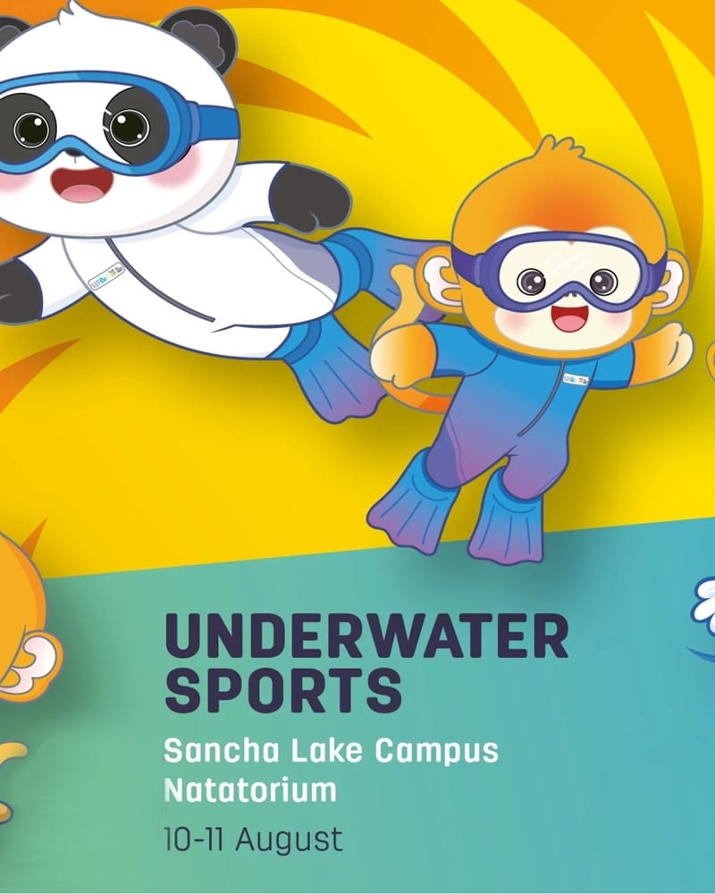 Affiche des épreuves des sports sous-marins des World Games 2025