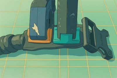 Illustration, collage de la 2e boucle du tour de cou lesté