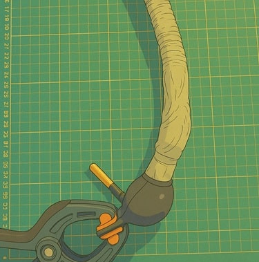Illustration, ma technique pour monter la valve avant de tasser la grenaille