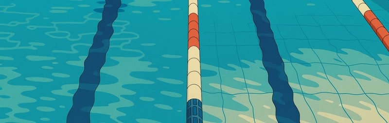 Illustration, lignes d'eau dans une piscine