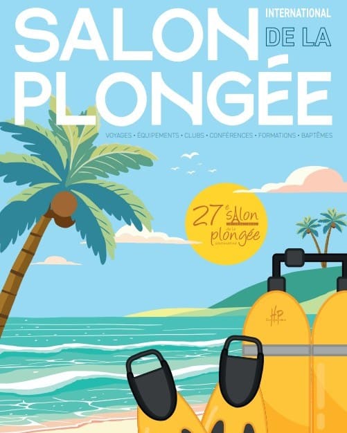 Affiche du 27e salon international de la plongée de Paris