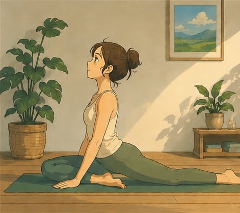 Yoga posture pigeon