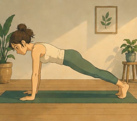 Yoga posture planche